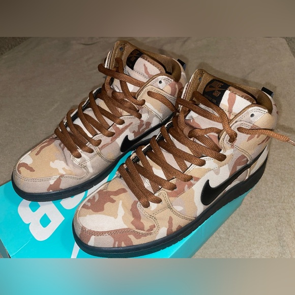 NIKE DUNK PRO SB HIGH PRO DESERT BROWN CAMO SZ 9 MENS - Picture 3 of 13